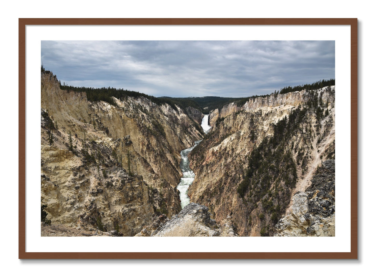 Framed photograph of Wyoming by Dylan Ozanich, Walnut frame, Borders