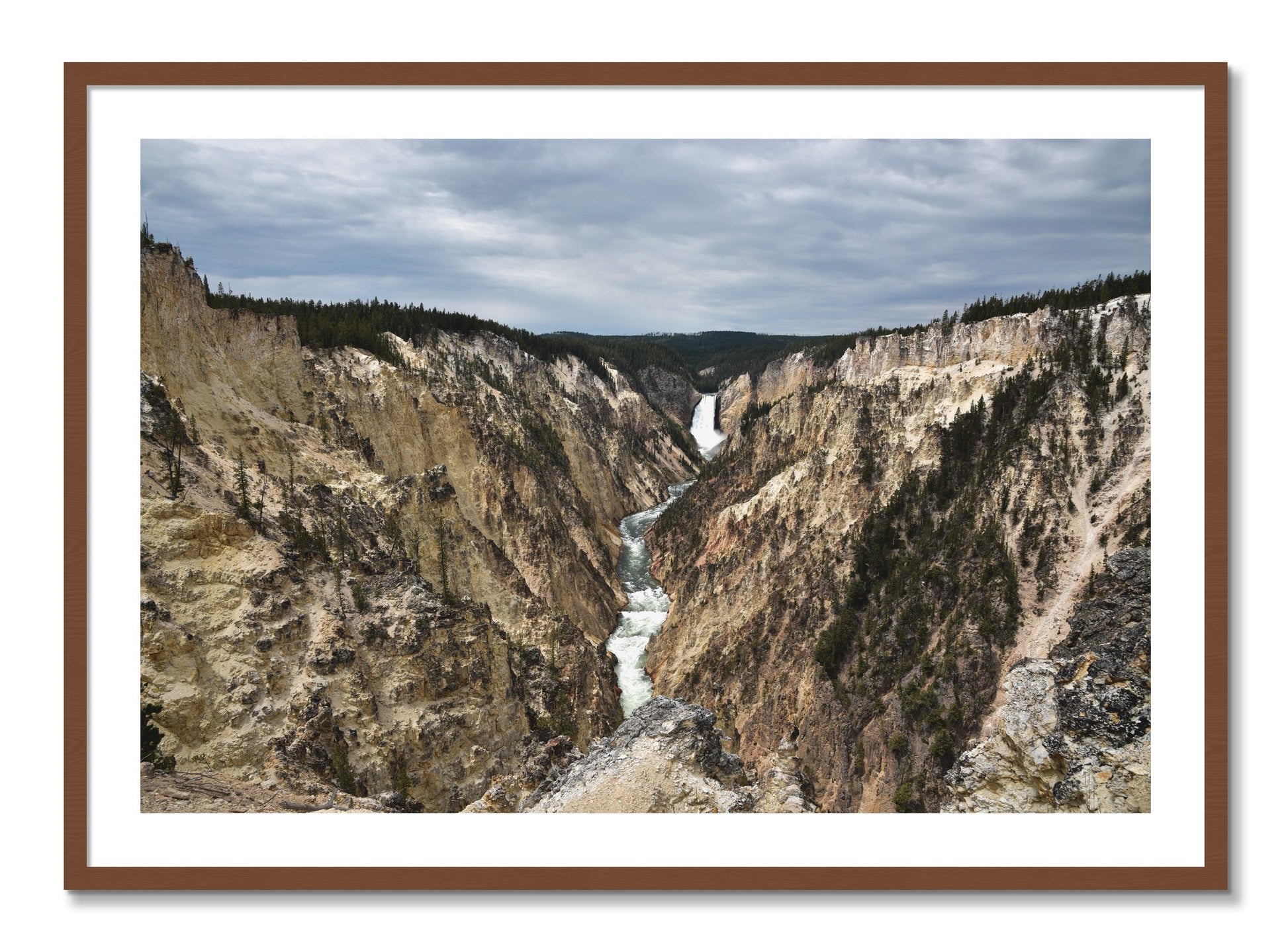 Framed photograph of Wyoming by Dylan Ozanich, Walnut frame, Borders