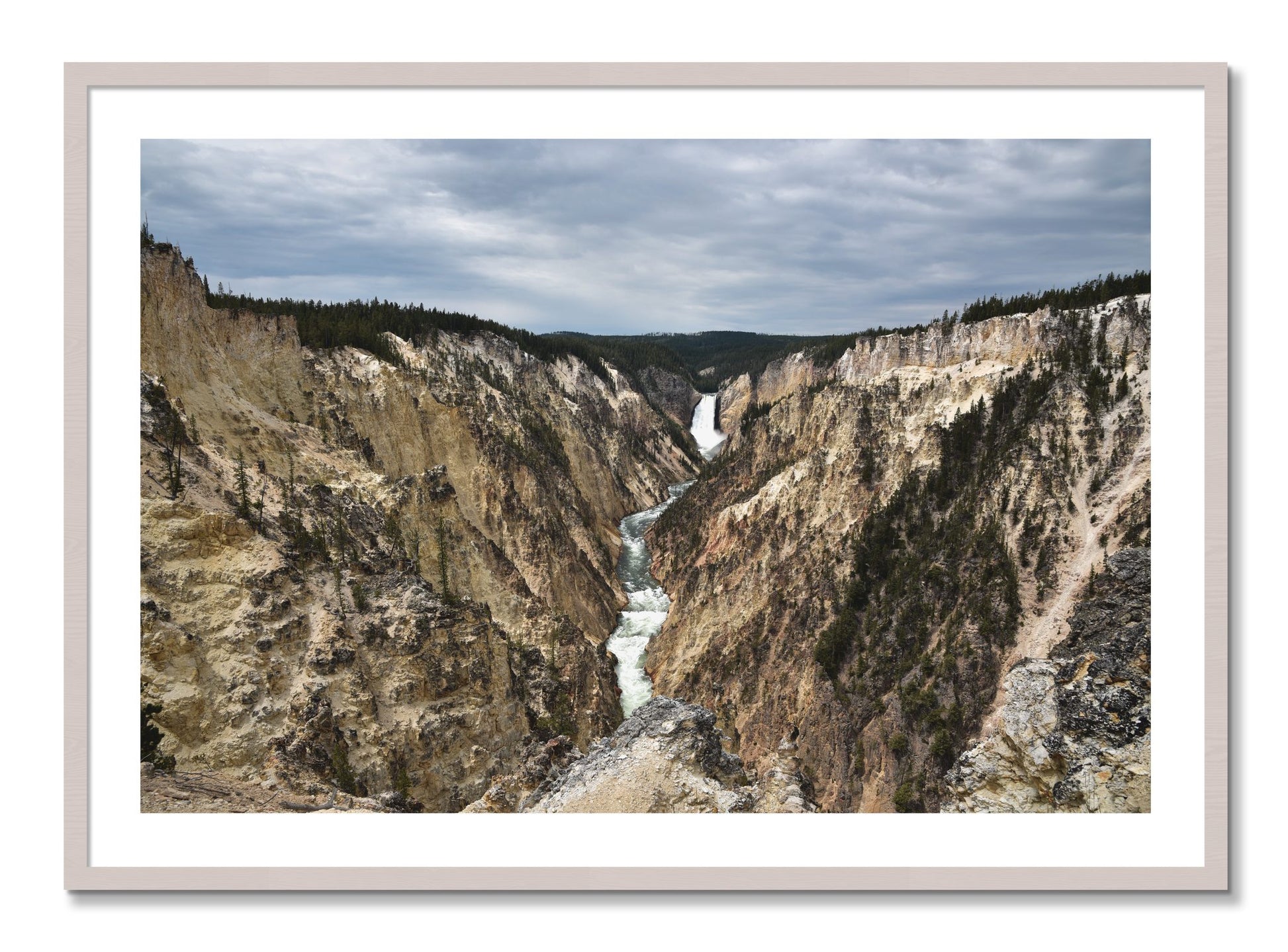 Framed photograph of Wyoming by Dylan Ozanich, White Maple frame, Borders