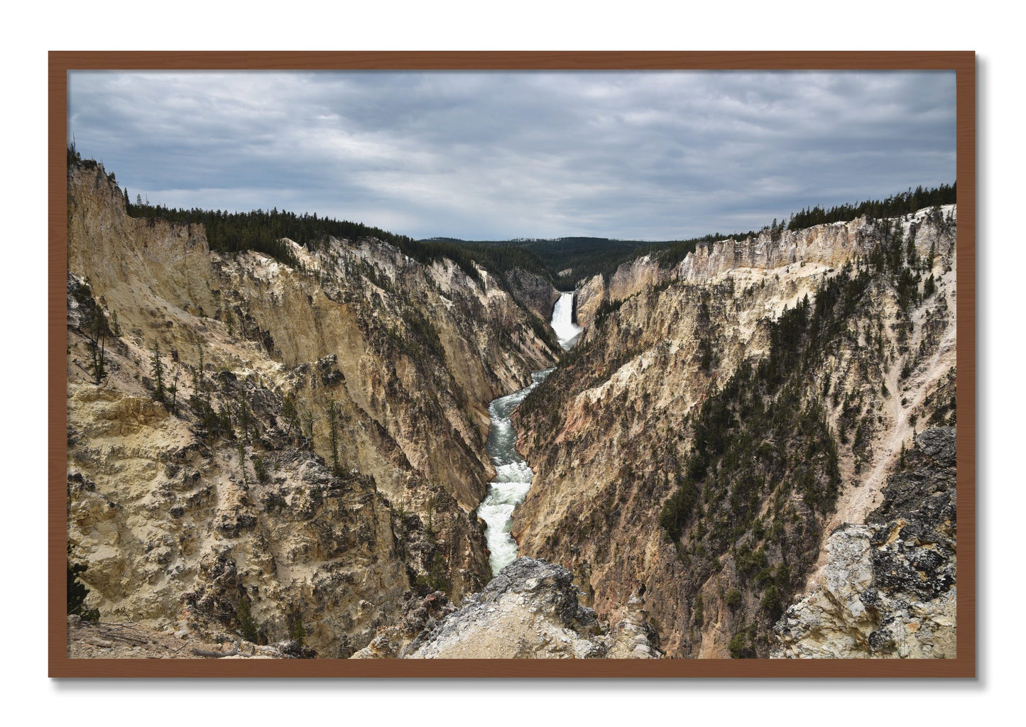 Framed photograph of Wyoming by Dylan Ozanich, Walnut frame, Full Bleed