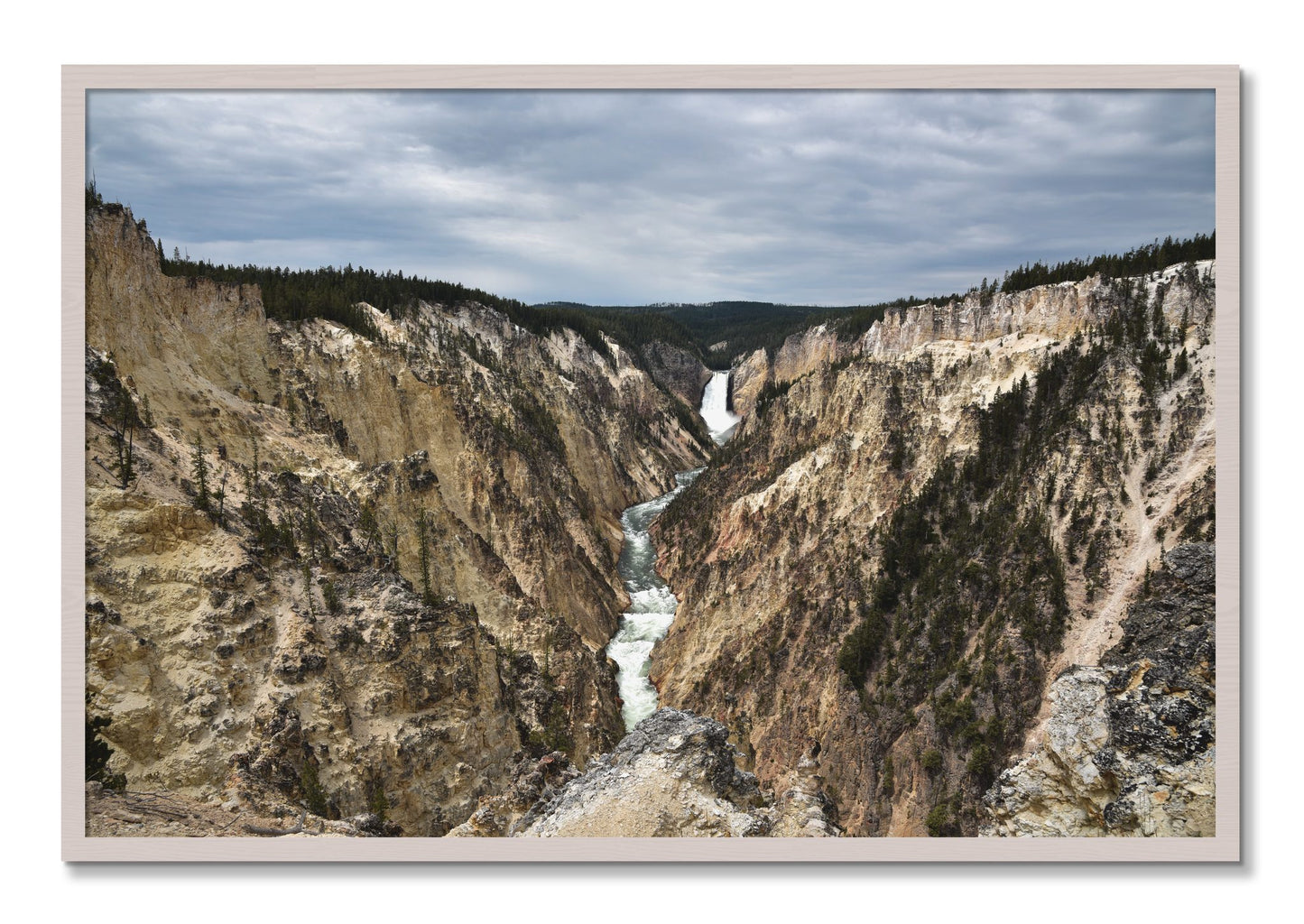 Framed photograph of Wyoming by Dylan Ozanich, White Maple frame, Full Bleed