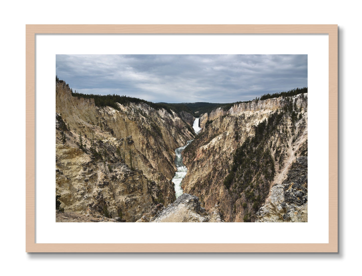 Framed photograph of Wyoming by Dylan Ozanich, Maple frame, Borders
