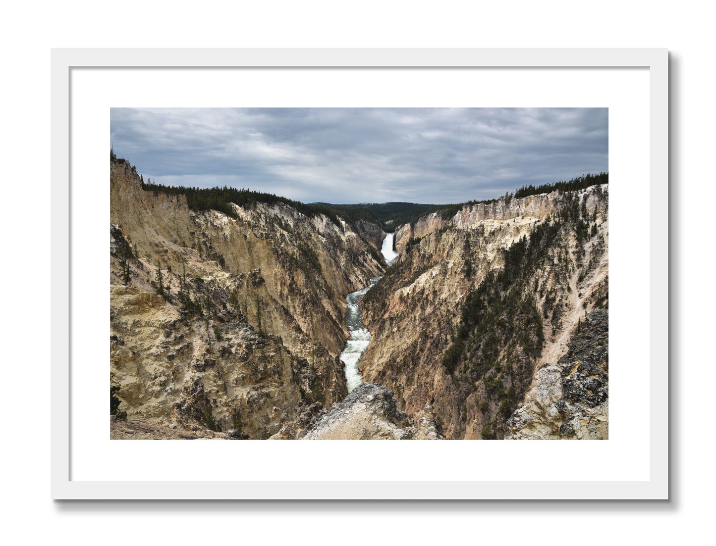 Framed photograph of Wyoming by Dylan Ozanich, White frame, Borders