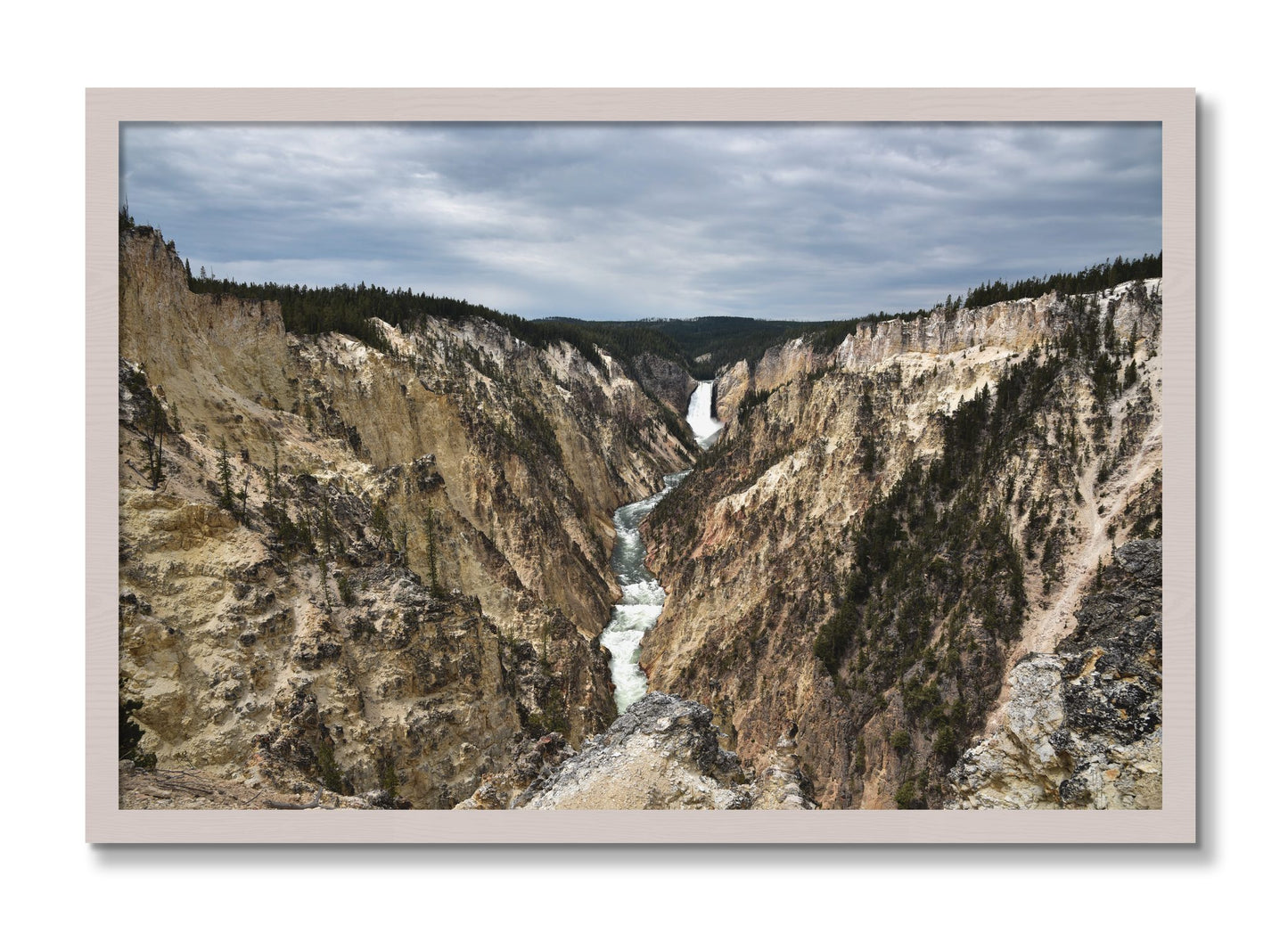 Framed photograph of Wyoming by Dylan Ozanich, White Maple frame, Full Bleed