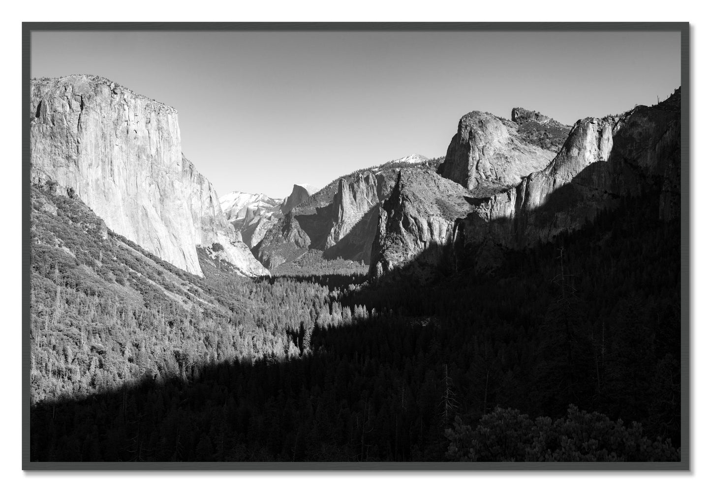Framed photograph of Yosemite by Dylan Ozanich, Grey frame, Full Bleed