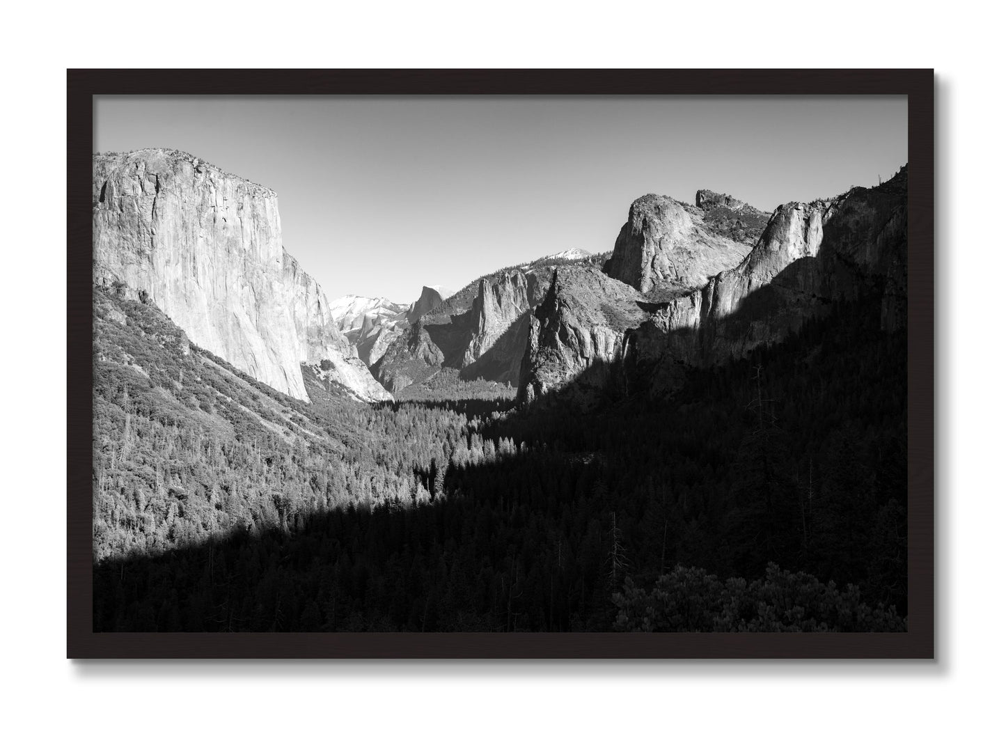 Framed photograph of Yosemite by Dylan Ozanich, Black Walnut frame, Full Bleed