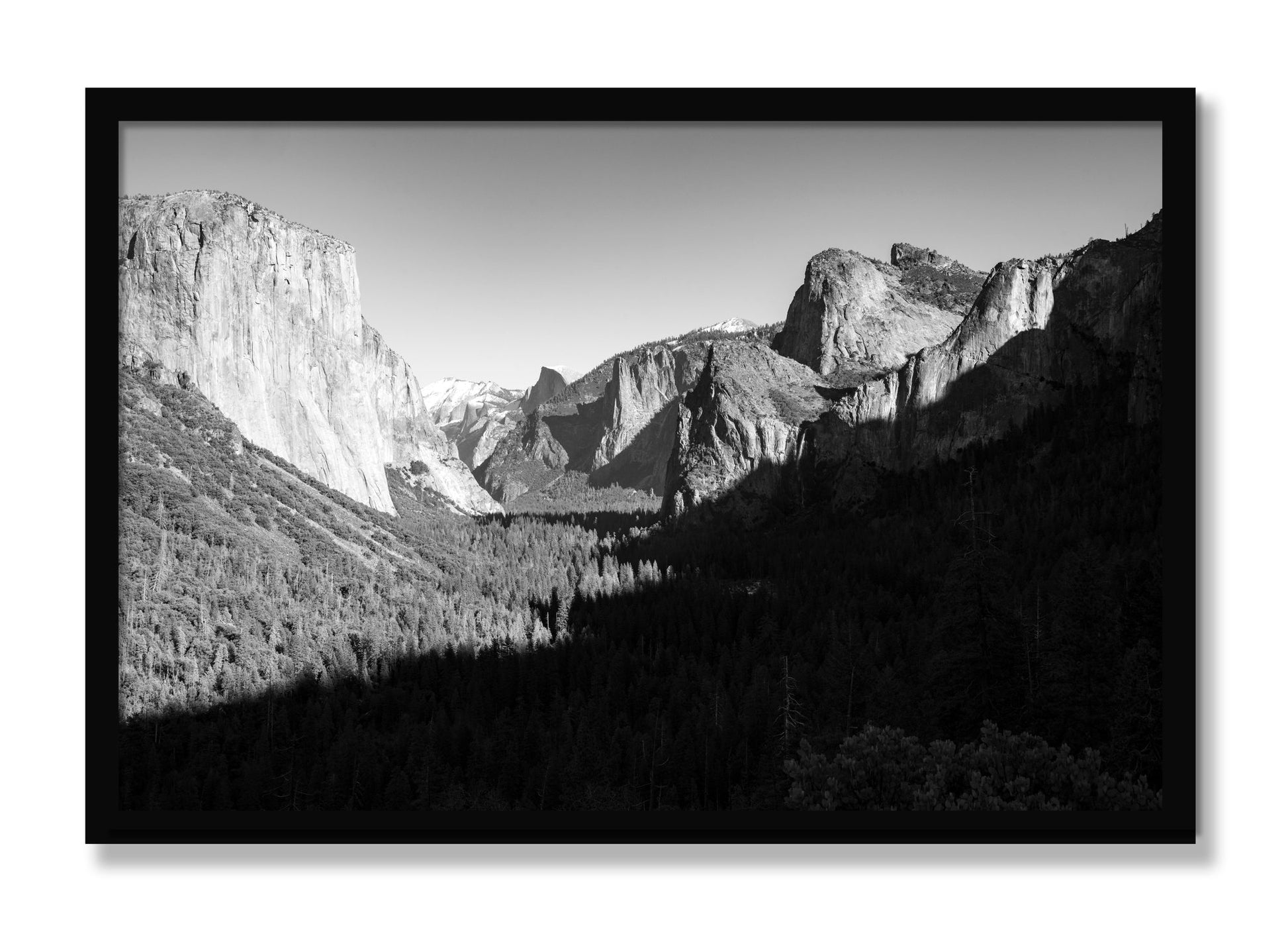 Framed photograph of Yosemite by Dylan Ozanich, Black frame, Full Bleed